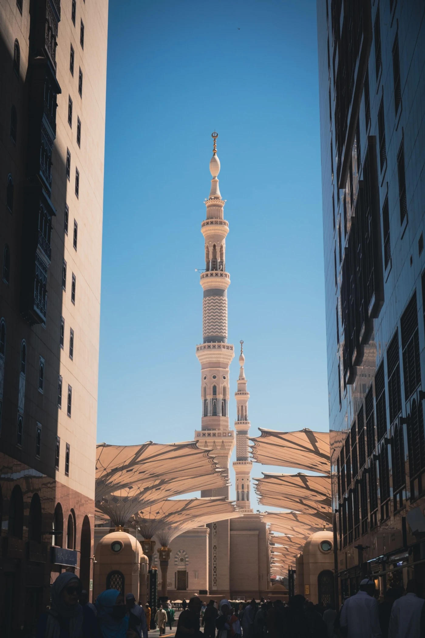 Minarets de la mosquée du Prophète à Médine